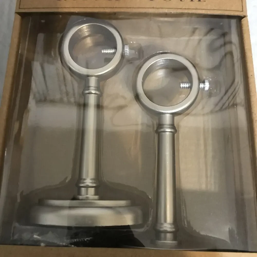 Allen + Roth 4 Pack Brushed Nickel Curtain Rod Bracket NEW Hardware